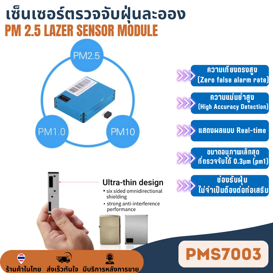 เซ็นเซอร์ตรวจจับฝุ่นละออง Laser PM2.5 Air Particle Dust Sensor module