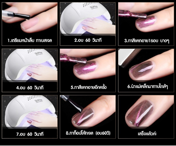 ชุดสีเจล Cat Eye เซ็ตD