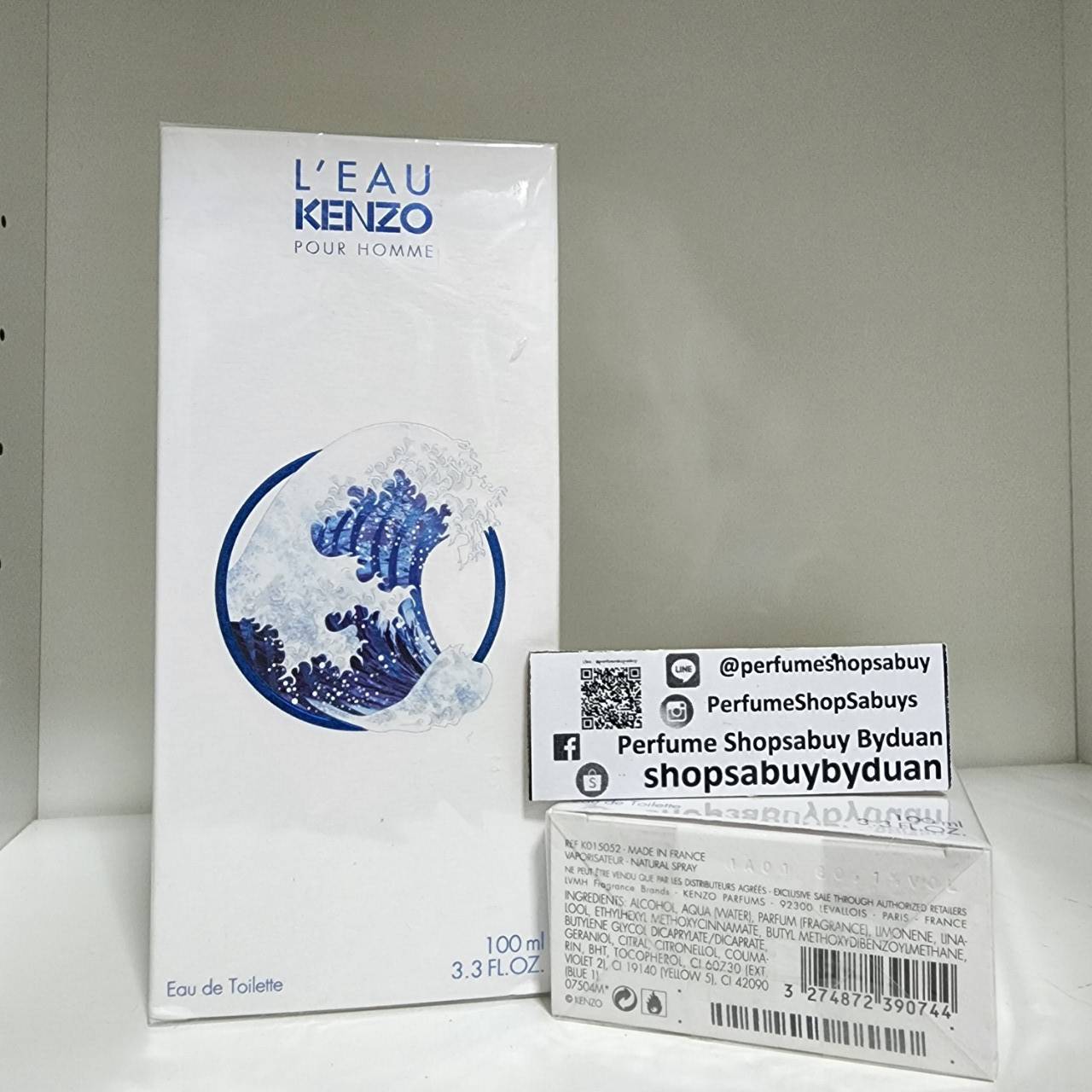 น้ำหอมแท้ Kenzo L' Eau Par Kenzo Pour Homme EDT 100ml กล่องซีล