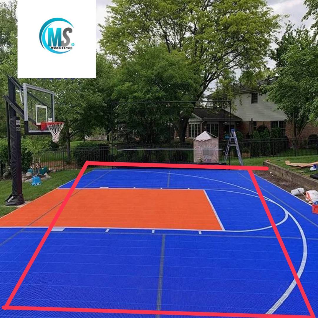 สนามบาส4x6m พร้อมแป้นบาส