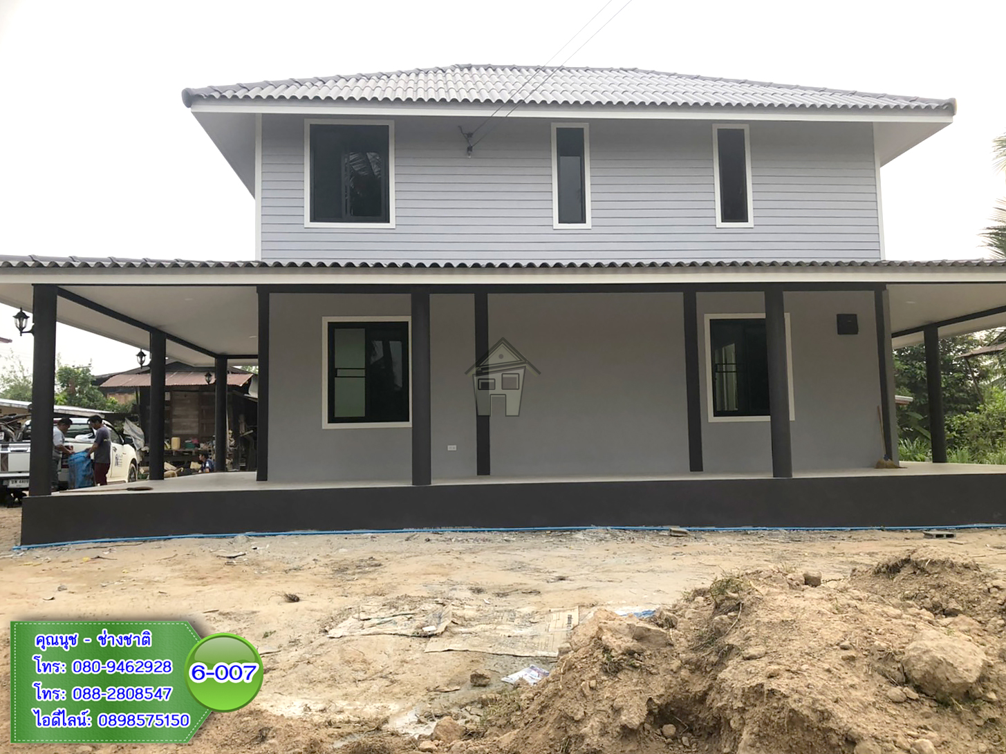 6-007 บ้านน็อคดาวน์ - บ้านหลังใหญ่ - ทรงปั้นหยา