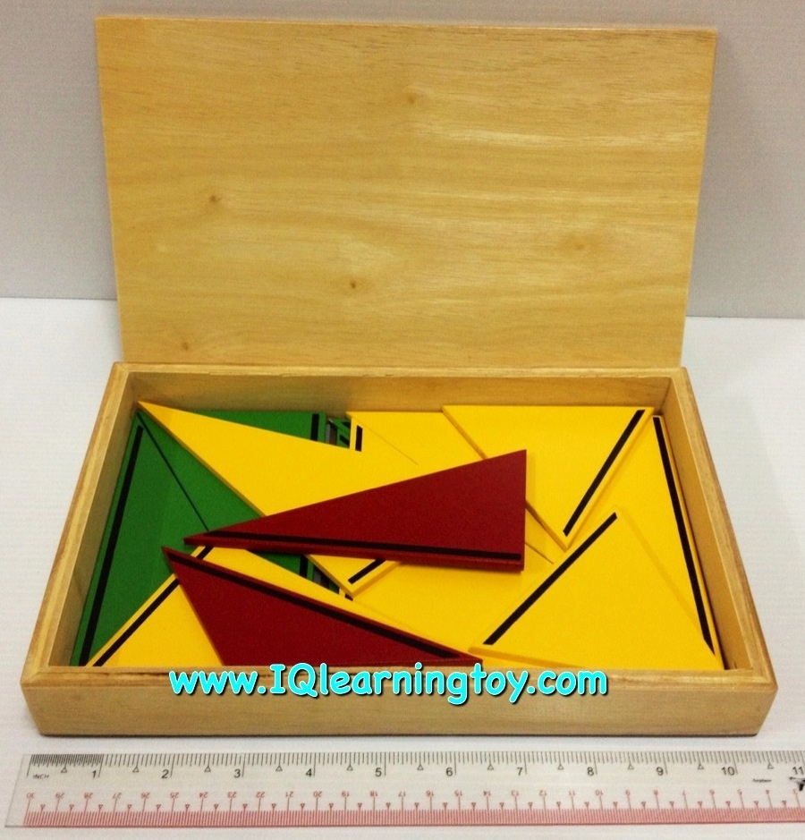 Montessori-Constructive Triangle ชุดรูปสามเหลี่ยมสร้างสรรค์ 5 ชุด (ชุดที่ 1-5) สอนพื้นฐานหลักคณิตศาสตร์และความคิดสร้างสรรค์ ส่งฟรี
