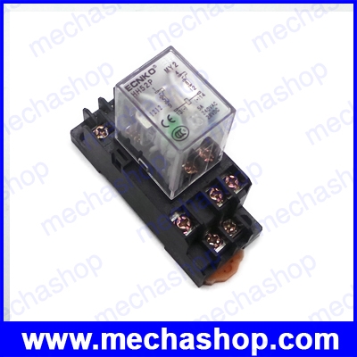 รีเลย์ไฟฟ้าพร้อมซ็อคเก็ต Coil Power Relay HCMY 12V DC Miniature Relay 2NO 2NC 8 Pins HH52P With PYF11A Socket Base