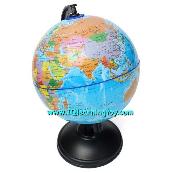 Montessori-Globe ลูกโลกไฟเบอร์ ขนาด8 นิ้ว( 20 cm.) สอนเด็กได้เรียนรู้จักด้านภูมิศาสตร์ เห็นภาพรวมของพื้นที่ต่างๆบนโลกที่เป็นพื้นดินและพื้นน้ำ ส่งฟรี