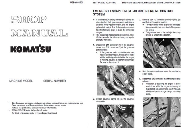 KOMATSU PC20-6 , PC30-6 , PC40-6 คู่มือซ่อมรถจักรกลหนัก แม็คโค วงจรไฟฟ้า ไฮดรอลิก รถตักโคมัสสุ KOMATSU SERVICE MANUAL รุ่น รุ่น PC20-6 PC30-6 PC40-6 เครื่องยนต์ 3D95S