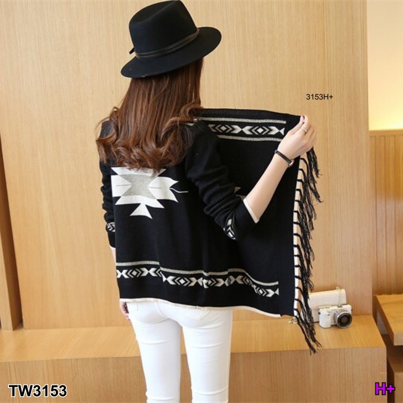 เสื้อคลุมไหมพรมลายโบฮีเมี่ยน TW3153