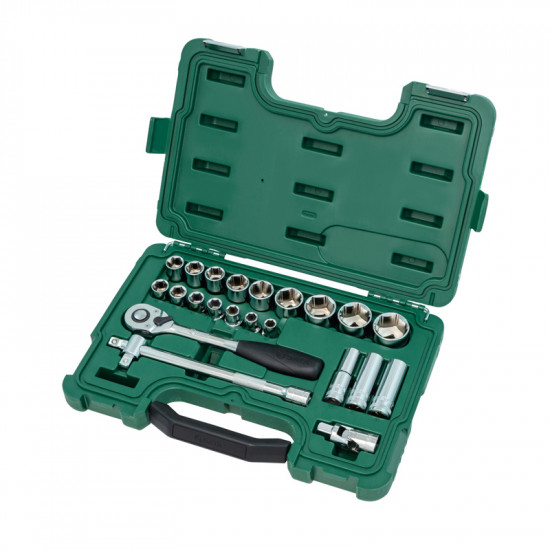 SATA 0900x ชุดบล็อกหกเหลี่ยม 1/2 นิ้ว จำนวน 12, 20, 46 ชิ้น ซาต้า