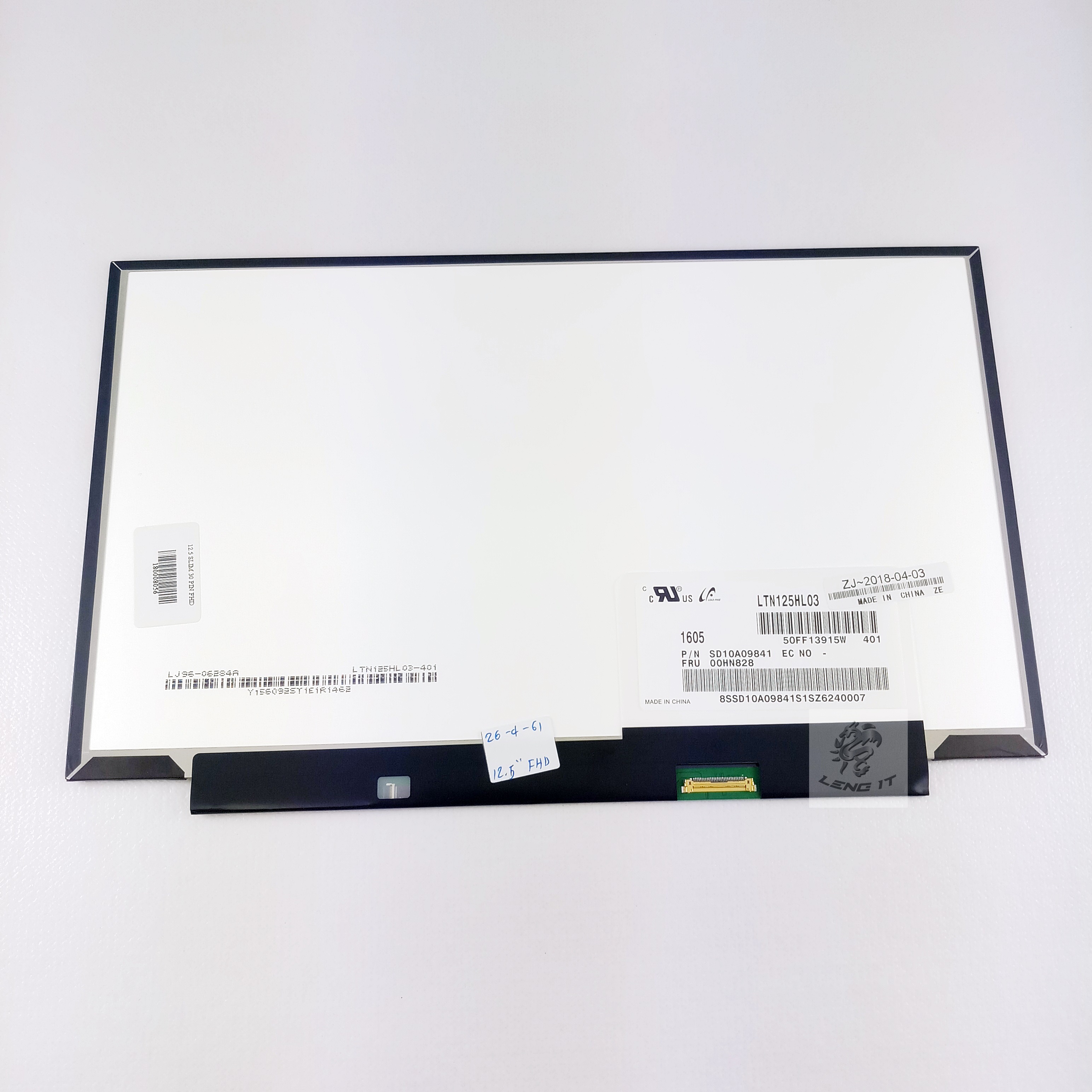 LED Panel จอโน๊ตบุ๊ค ขนาด 12.5 นิ้ว SLIM 30 PIN ไม่มีหู FULL HD IPS สำหรับ LENOVO THINKPAD