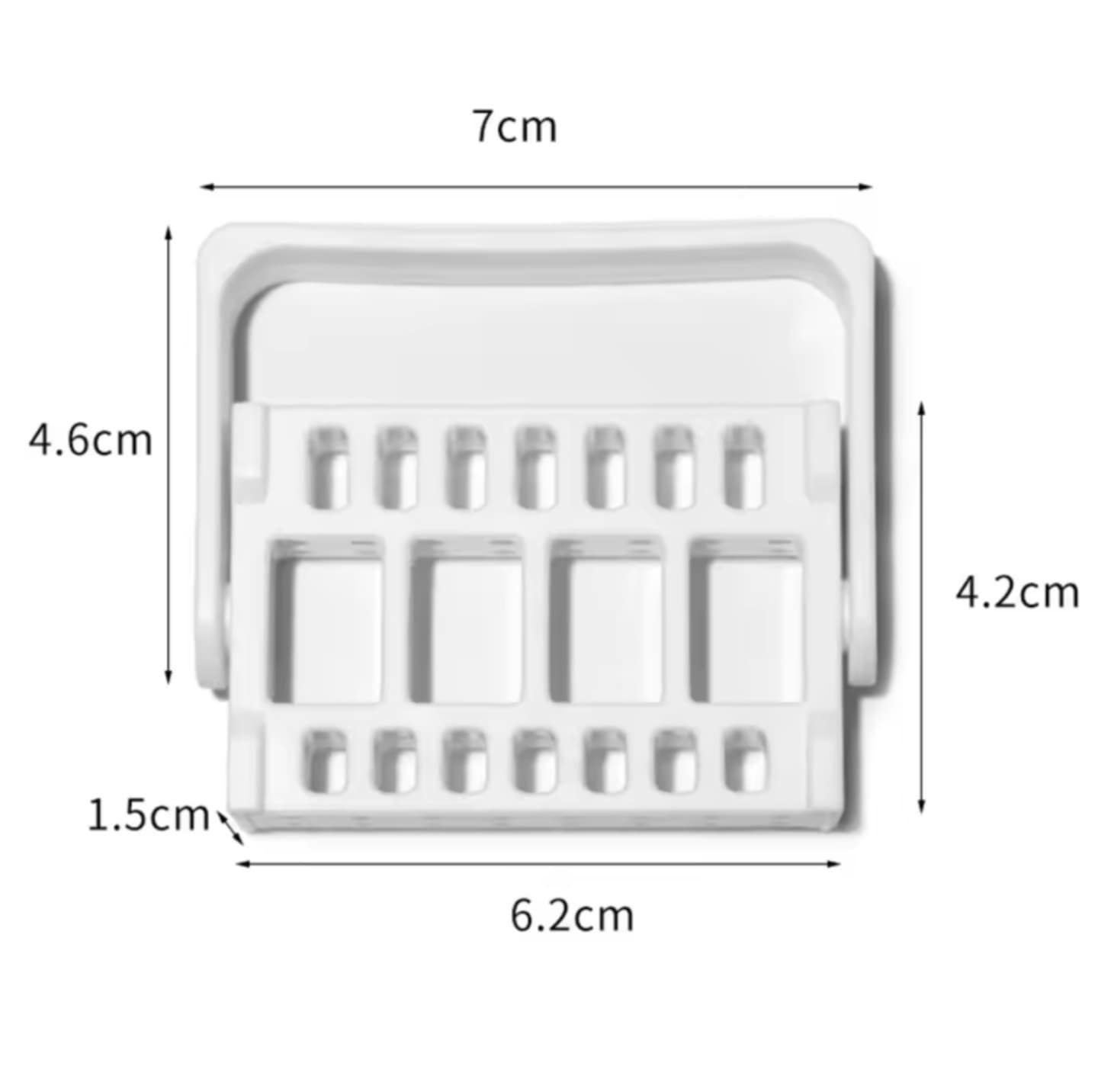 กล่องเก็บดอกเจียรทำเล็บ ที่เก็บหัวดอกเจียร กล่องใส่หัวเจียรเล็บ 16ช่อง พร้อมกล่องใสพกพา