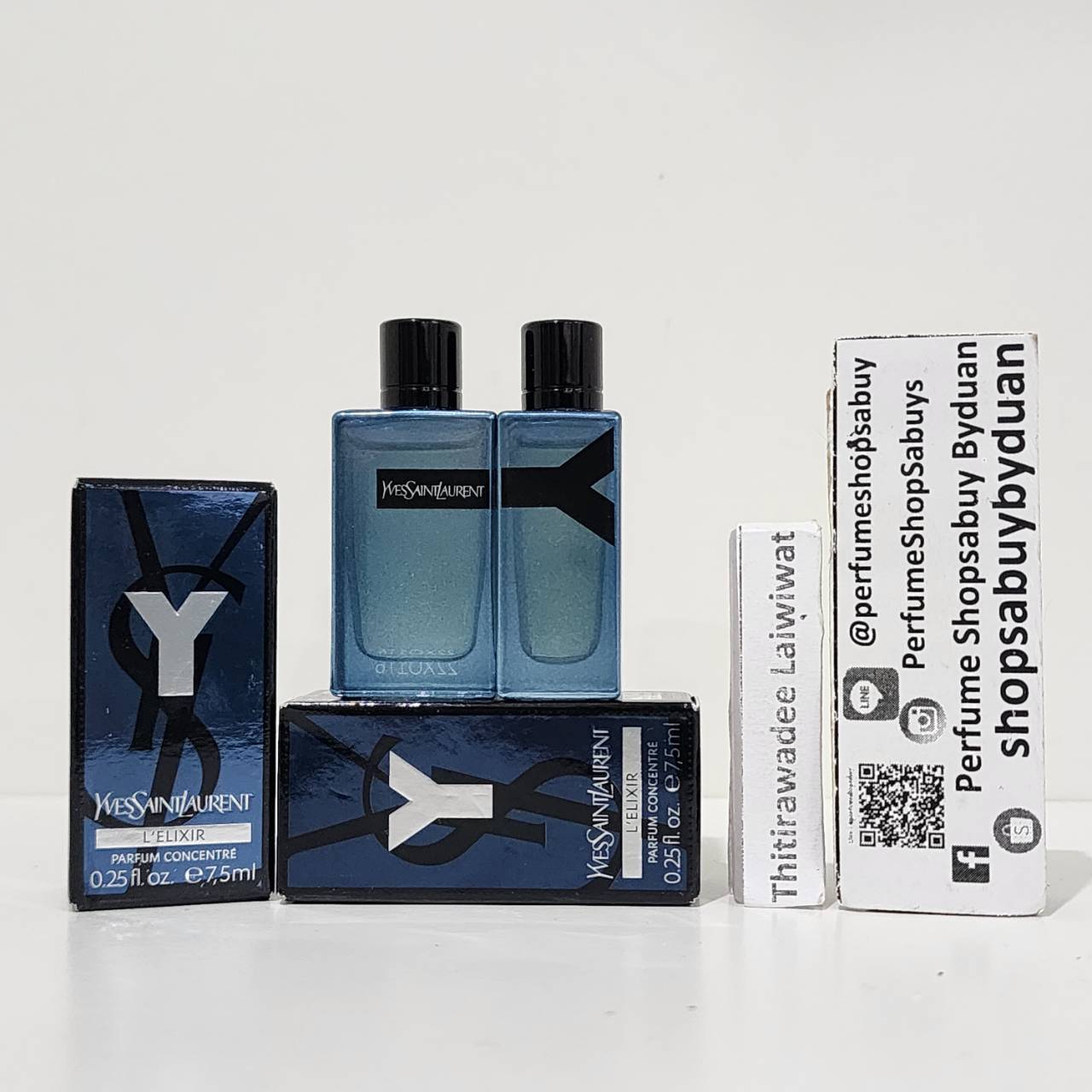 น้ำหอมจิ๋วมินิ YSL Y L'Elixir Parfum 7.5ml แบบแต้มมีกล่อง ( Mini Perfume น้ำหอมขนาดพกพา) น้ำหอมจิ๋วมินิ ขวดน่ารัก ตั้งโชว์ก็สวย พกพาก็สะดวก หัวแต้มตามจุดชีพจร