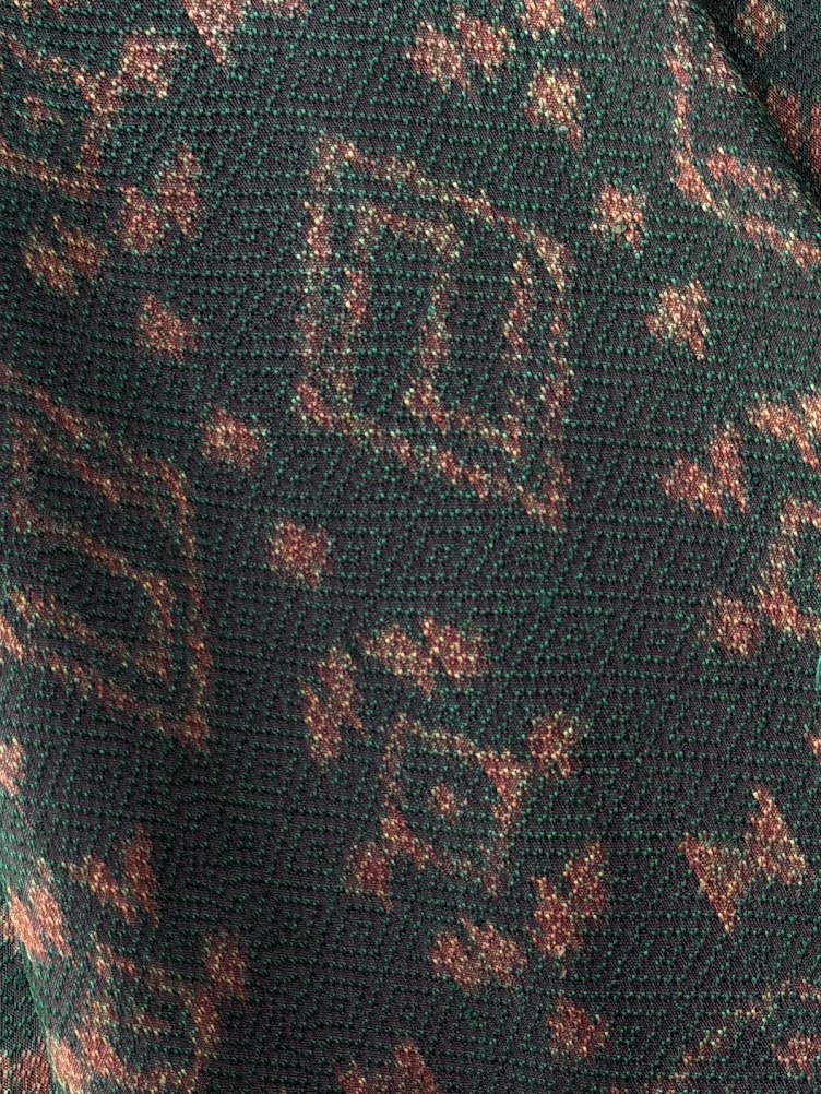 ซิ่น ผ้าไหมมัดหมี่ ทอยกดอก 6ตะกอ ขนาด 1x2 เมตร ลายนารีรัตนราชกัญญา สีเขียวเทา รหัส PCS-NY-11226815