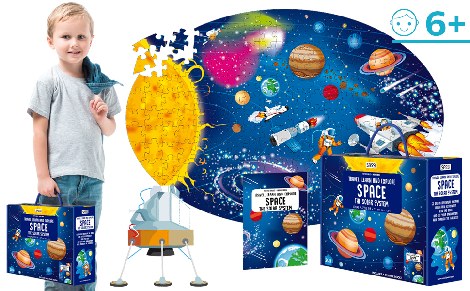 Travel, Learn, Explore. Space. The Solar System Jigsaw 2 in 1 by Sassi (Book +Jigsaw) รุ่นใหม่