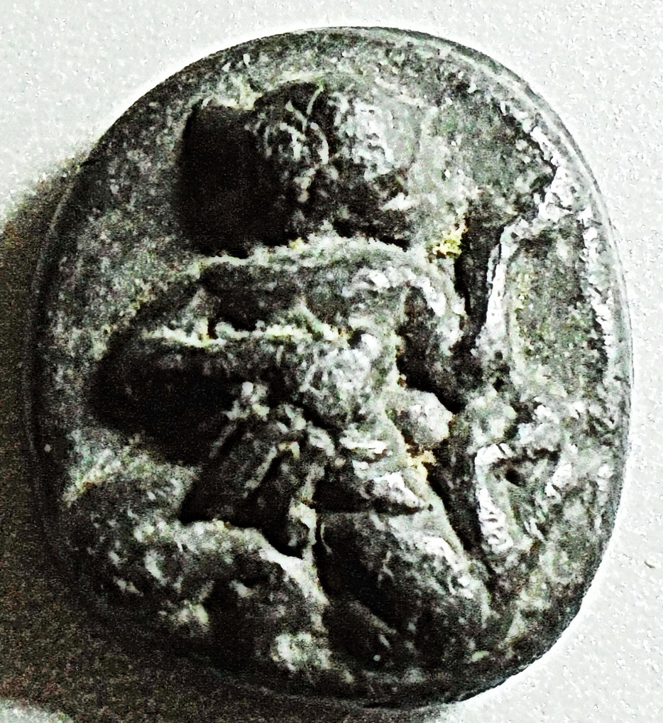 หนุมานตะกั่วหยอด รุ่นแรก หลังหลวงพ่อเกลี้ยง (หลวงปู่เกลี้ยง) วัดเนินสุทธาวาส ชลบุรี