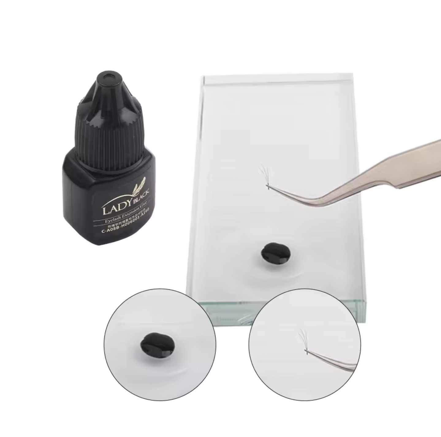 กาวติดขนตา กาวต่อขนตาจากเกาหลี LADY Black 5ml ของแท้
