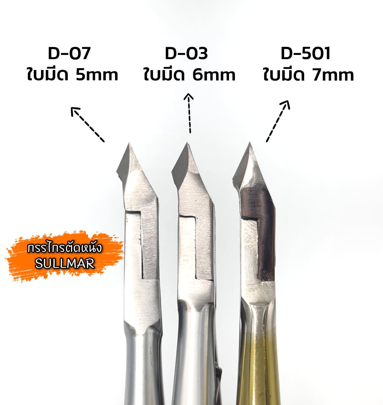 กรรไกรตัดหนัง ตัดเล็บขบ กรรไกรตัดหนังสแตนเลส SULLMAR แบรนด์คุณภาพ ของแท้100%