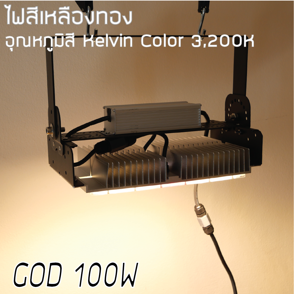 โคมไฟปลูกต้นไม้ GOD-100W LED Grow Light AC 220V ไฟปลูกพืช ไฟไม้ใบ ไฟปลูกมอนเตอร่า ไฟปลูกต้นไม้ ต้นไม้โตเร็วทันใช้ ไฟแสง 3250K มี LED 660nm