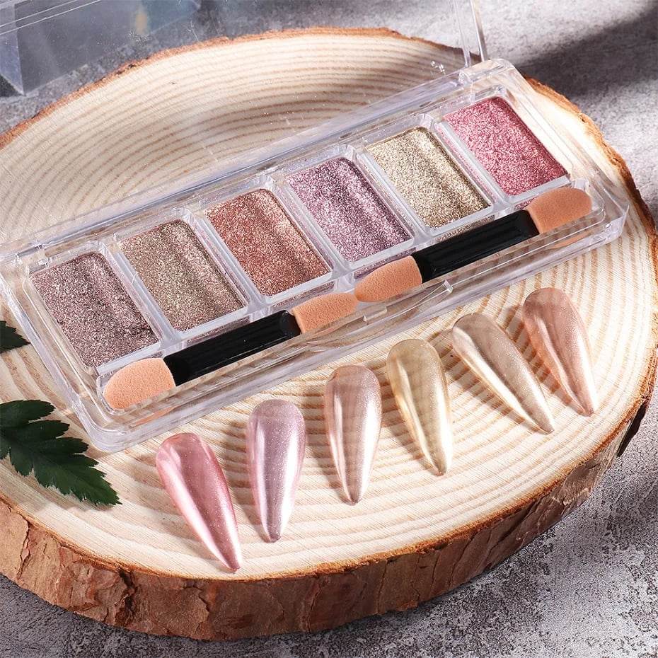 ผงขัดเล็บ ผงออโรร่า Magic Powder ผงขัดเงาเล็บ ผงกระจกอัดแข็ง