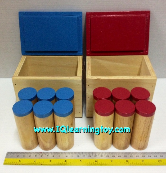 มอนเตสซอรี่- ชุดกล่องเทียบเสียง Montessori-Sound Cylinder กมการทดสอบประสาทสัมผัสในการฟัง ที่เด็กๆจะต้องใช้สมาธิ และการตั้งสติในการฟัง ส่งฟรี