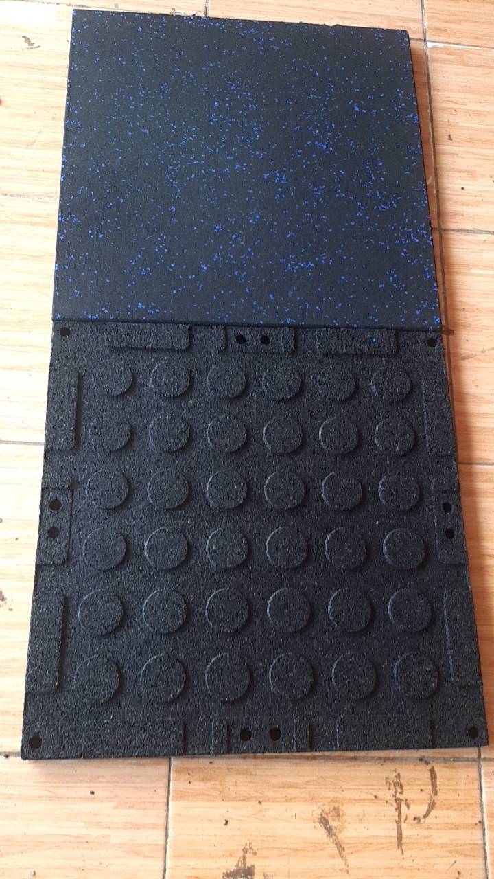 แผ่นยางปูพื้นฟิตเนส จุดสี epdm