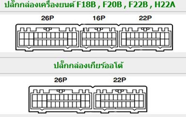 HONDA ACCORD (1995-3~) วงจรไฟฟ้าเครื่องยนต์ F18B F20F F22B H22A WIRING DIAGRAM HONDA ACCORD