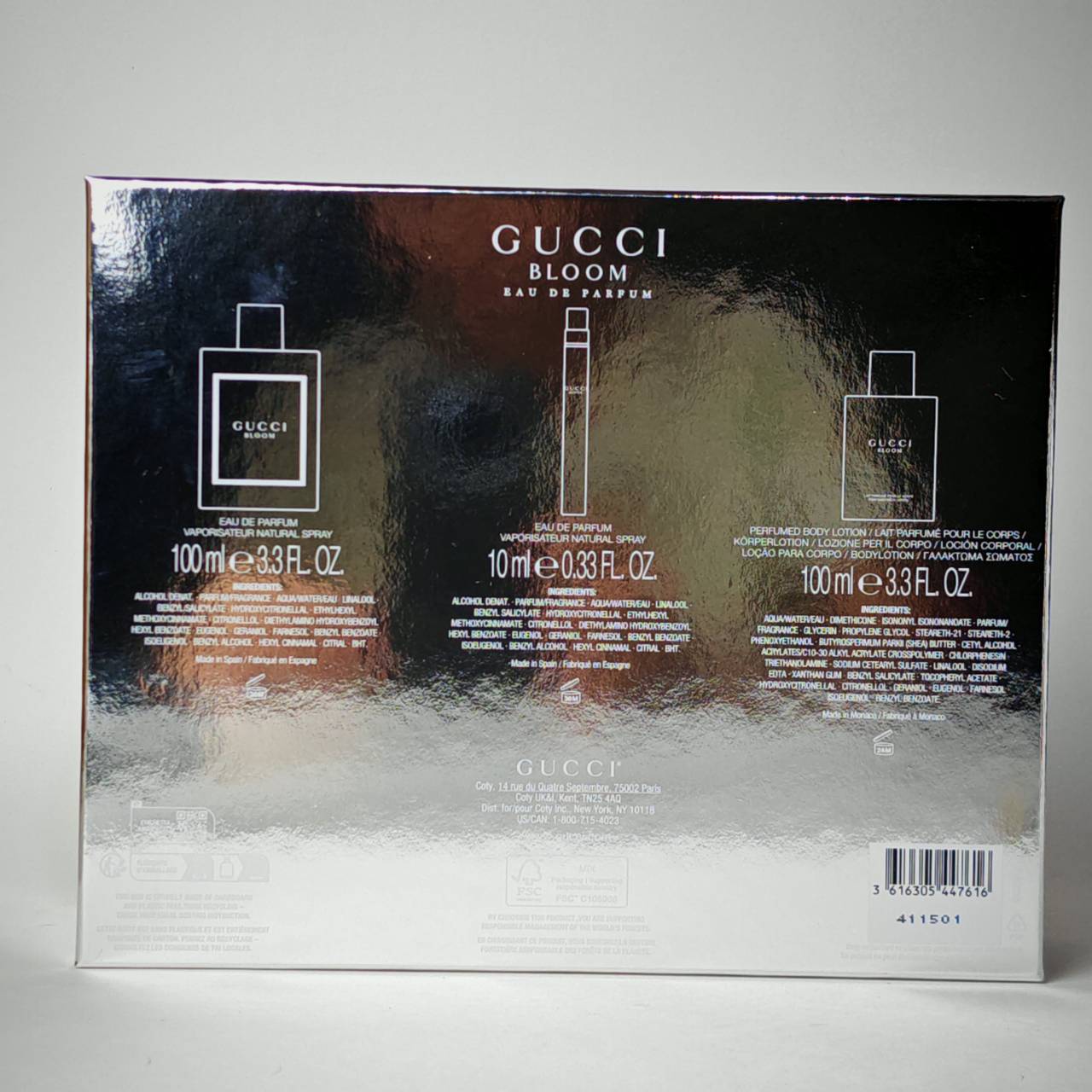 น้ำหอมแท้ Gucci bloom edp Set 3pcs (100ml + Lotion 100ml + 10ml )
