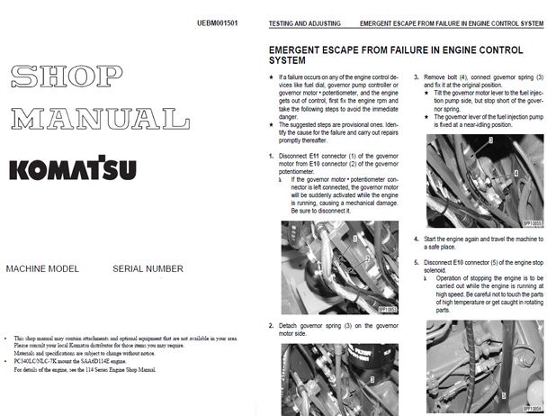KOMATSU PC200-6 , PC210LC-6 , PC220LC-6 , PC250LC-6 คู่มือซ่อมรถจักรกลหนัก แม็คโค KOMATSU รุ่น PC200-6 PC210LC-6 PC220LC-6 PC250LC-6 โคมัตสุวงจรไฟฟ้า ไฮดรอลิก รถตักโคมัสสุ KOMATSU SERVICE MANUAL
