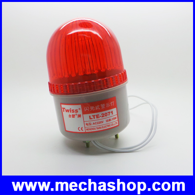 ไฟทาวเวอร์ไลท์ ไฟสัญญาณเตือน AC 220V 15W Red Light Industrial Signal Tower Flash Warning Lamp