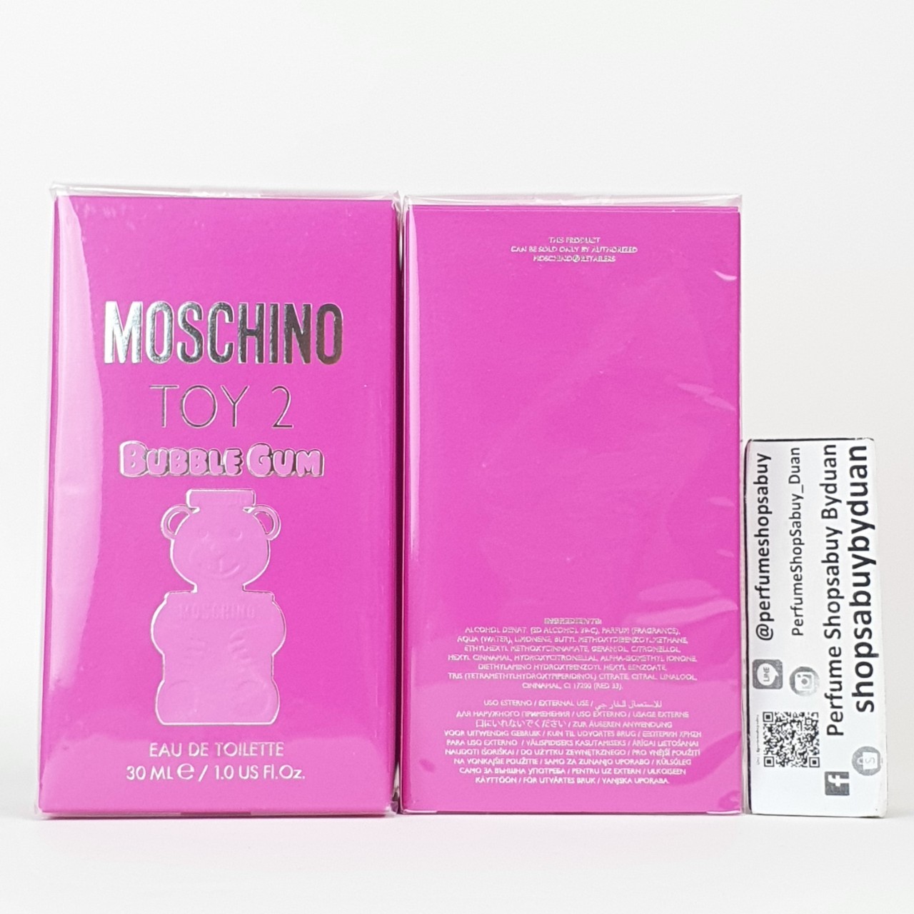 น้ำหอมแท้ Moschino Toy 2 Bubble Gum Eau De Toilette 30ml กล่องซีล