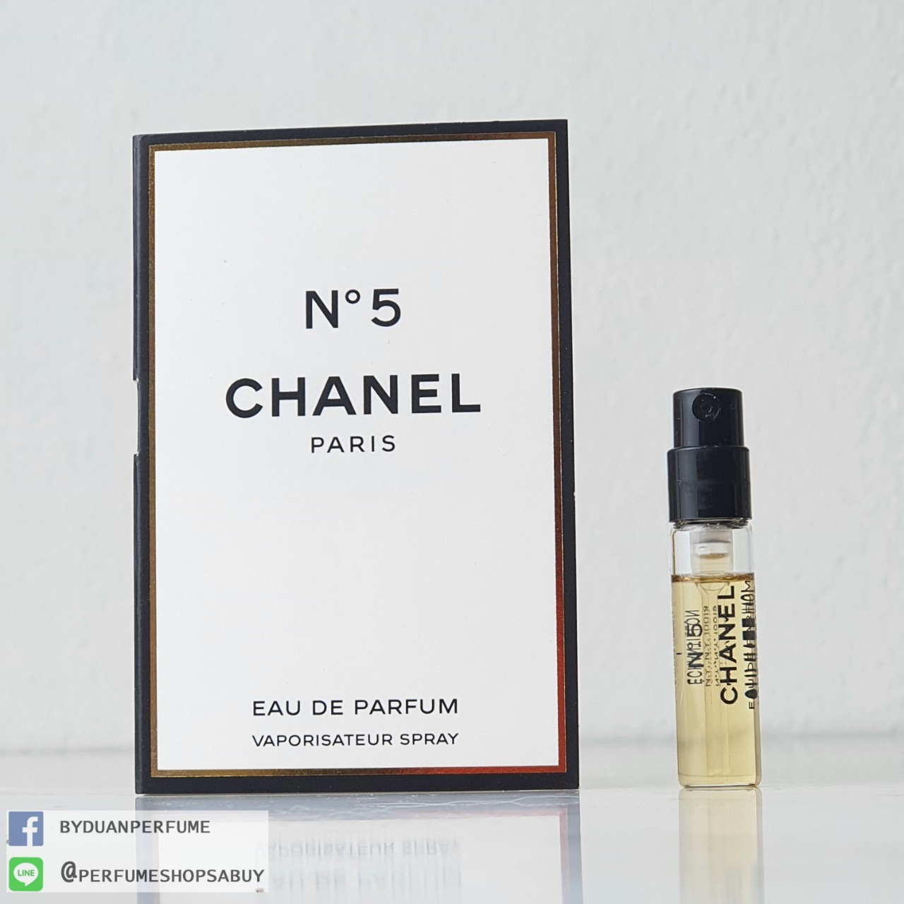 น้ำหอมไวออลหลอดทดลอง Chanel No 5 for Women EDP vial ขนาด 1.5ml Spray Sample Vial ขนาดทดลองแบบ VIAL