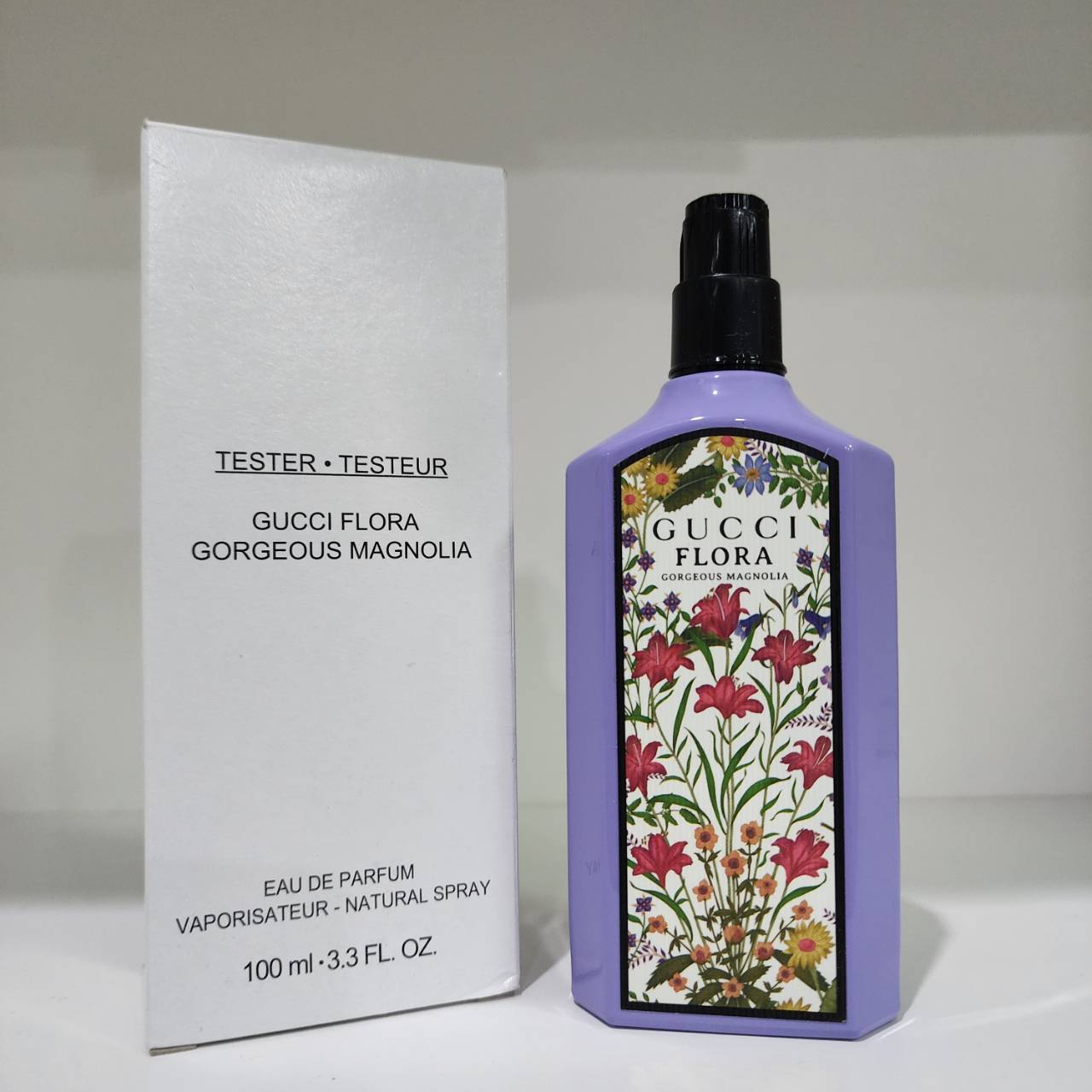 น้ำหอมแท้ Gucci Flora Gorgeous Magnolia Eau de Parfum 100ml Tester ฝาดำ