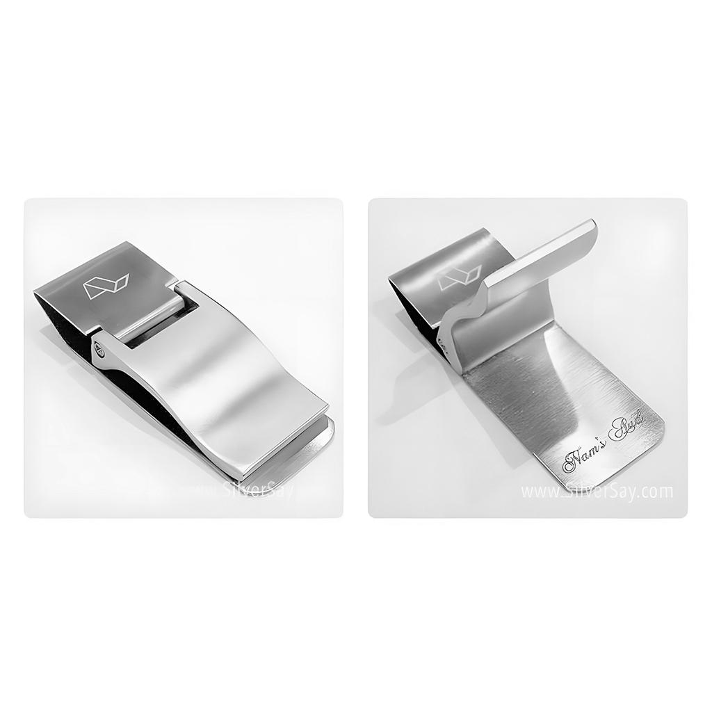 สลักชื่อ "Nam's Aud" บน Money clip - Albedo