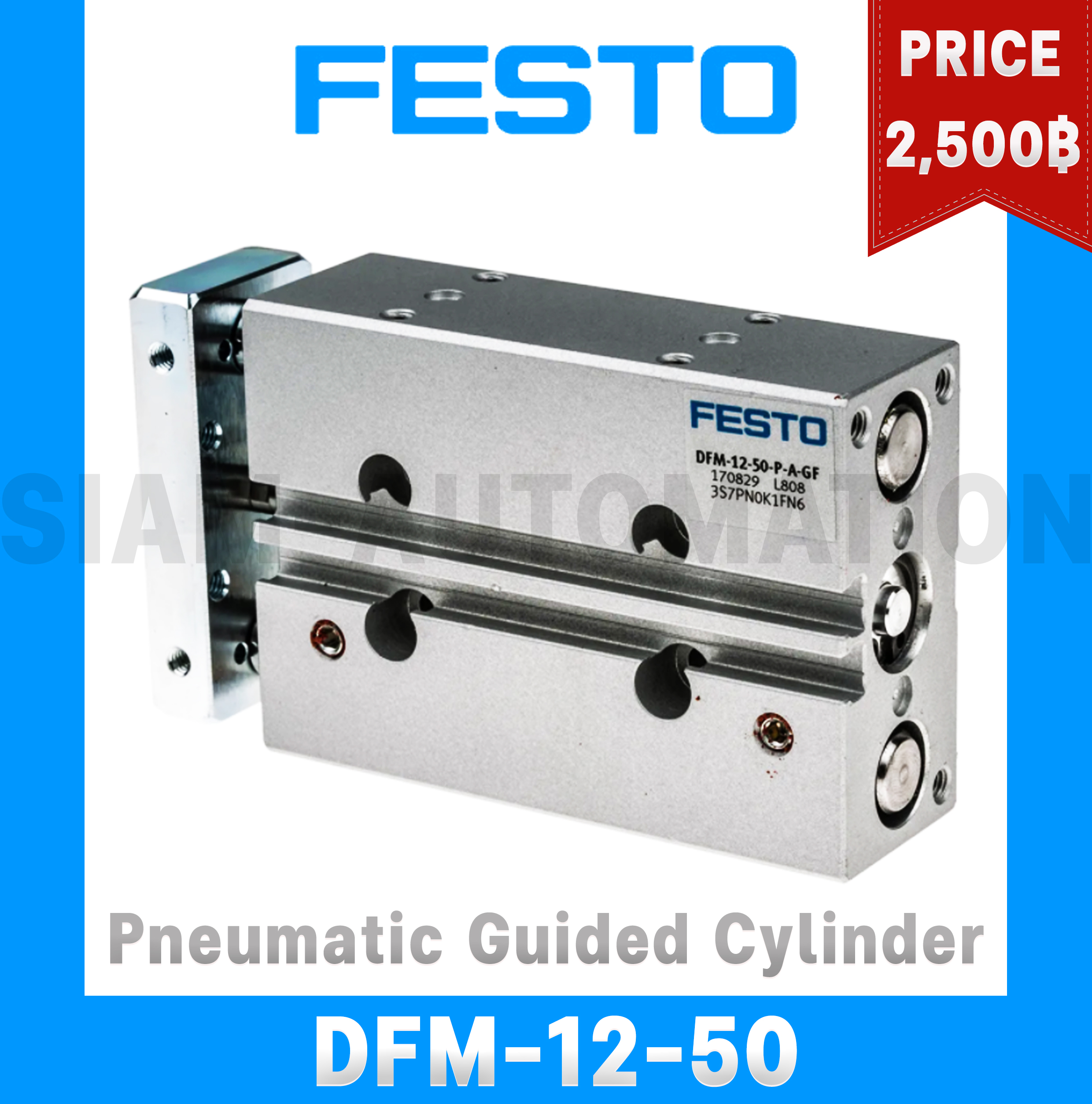 Festo Pneumatic Guided Cylinder DFM-12-50 NEW