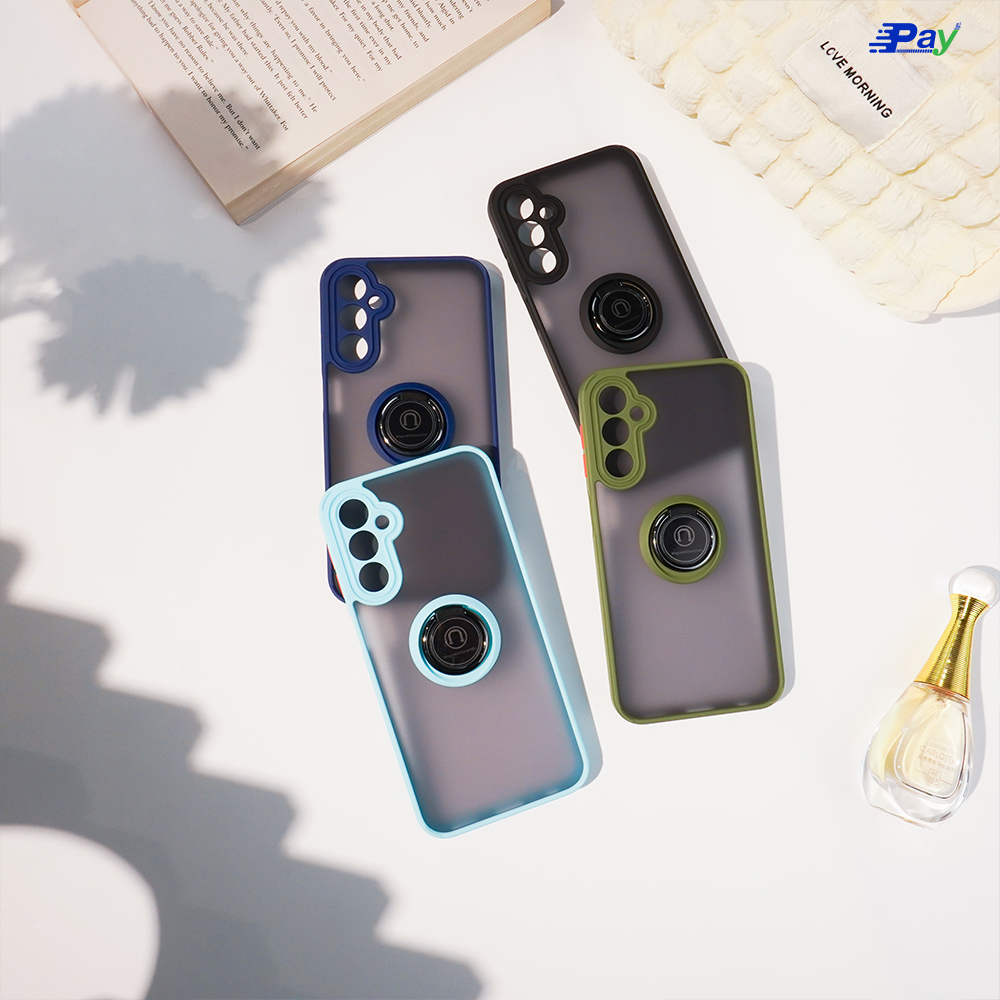เคสโทรศัพท์ Samsung Stuff แบบด้าน พร้อมวงแหวน ขาตั้ง สำหรับ SS A24 4G