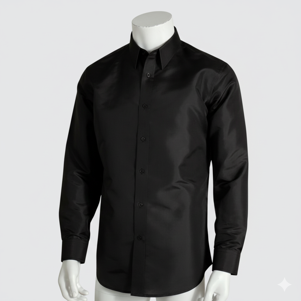 เสื้อเชิ้ตแขนยาว ไม่อัดผ้ากาว | ตัดเย็บตามรูปร่าง | เลือกผ้า ส่งไซส์ได้