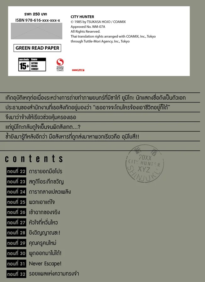 CITY HUNTER ซิตี้ฮันเตอร์ เล่ม 01-03 (แยกเล่ม)