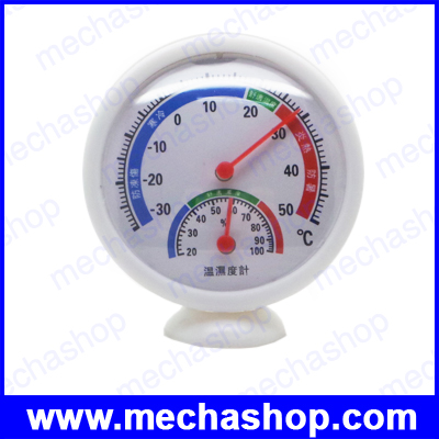 หัววัดอุณหภูมิพกพา เครื่องวัดความชื้นและวัดอุณภูมิแบบเข็ม 10- 32°C Round Large Dial Outdoor Humidity Thermometer Hygrometer Temperature
