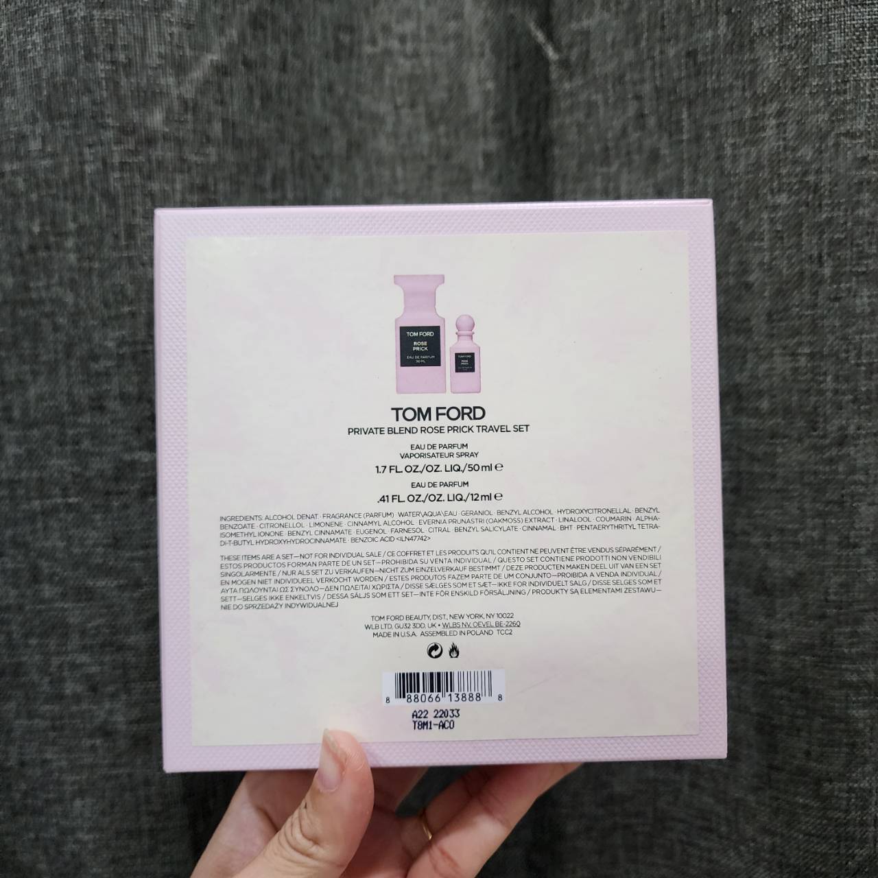 น้ำหอมแท้ Tom Ford Rose Prick EDP 50ml แยกจาก SET ได้กล่อง SET ด้วยค่ะ