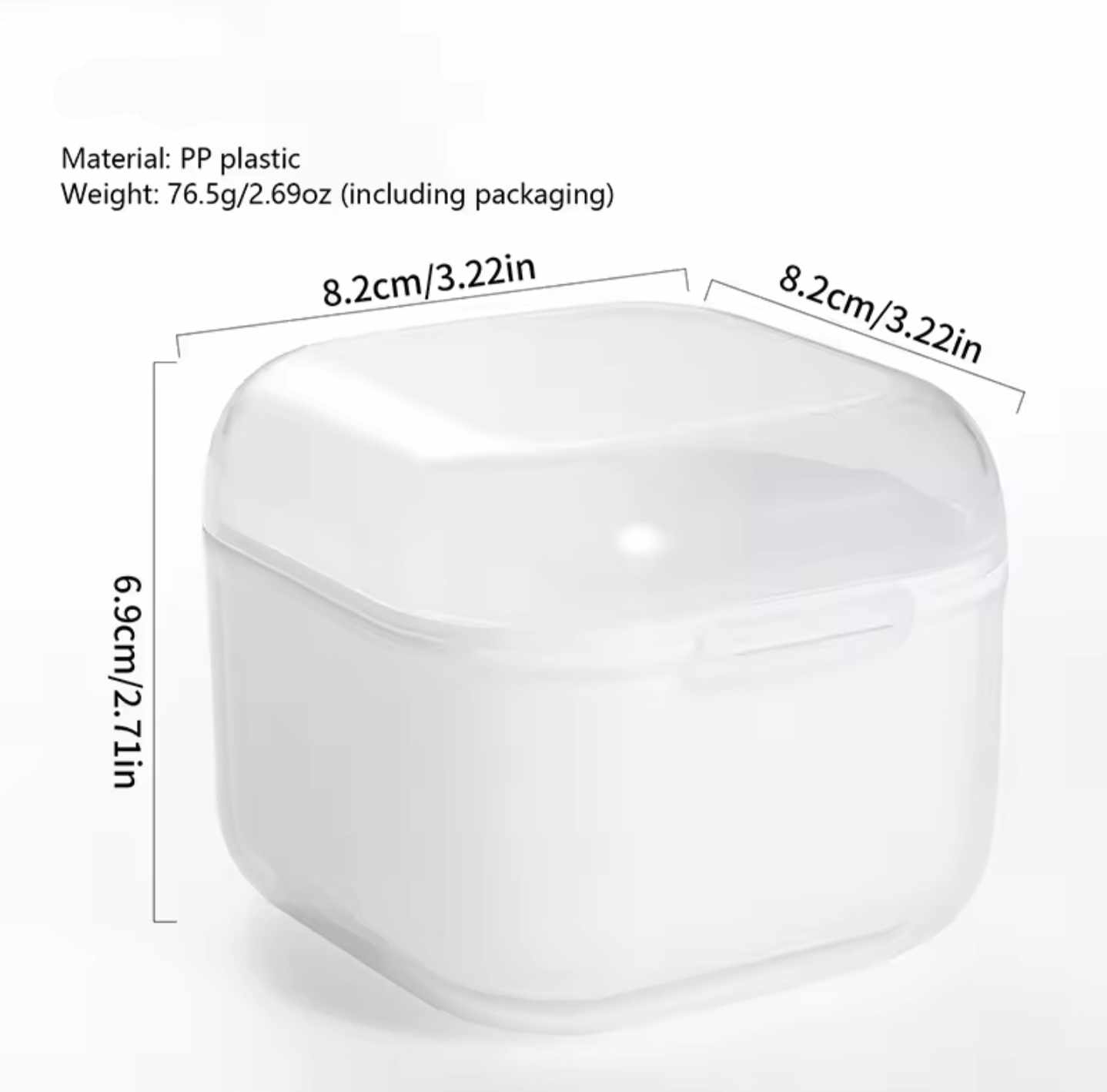 กล่องล้างหัวเจียร ถ้วยทำความสะอาดหัวเจียร แบบ2ชั้น กรองน้ำยา มีฝาล็อค สีใส