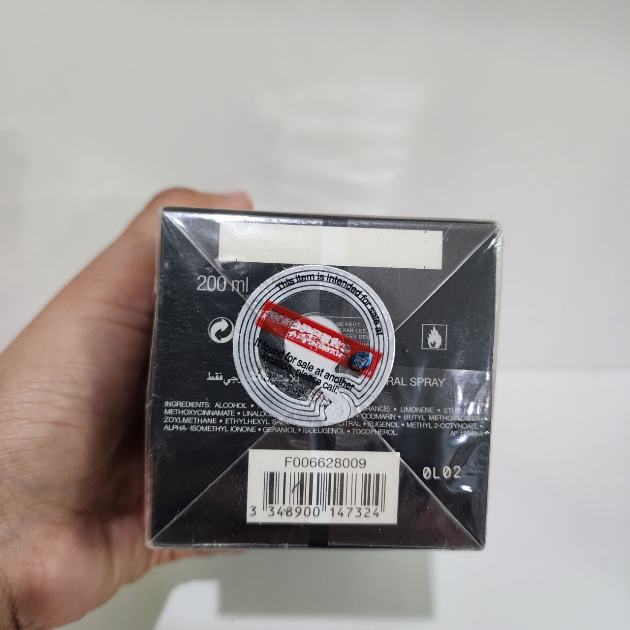 น้ำหอมแท้ Christian Dior Fahrenheit EDT 200ml กล่องซีลตูดหลุดกล่องไม่สวยบุบ ( รหัส 9L01 )