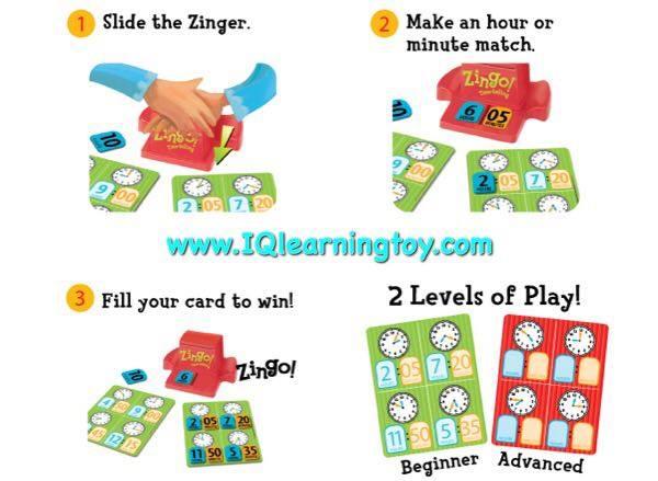 Zingo Time-telling เกมบิงโกสอนเวลา เกมการเรียนรู้เกี่ยวกับเวลา สามารถเรียนรู้จักและเข้าใจการดูเวลาจากการเล่นด้วยเกมนี้ ส่งฟรี