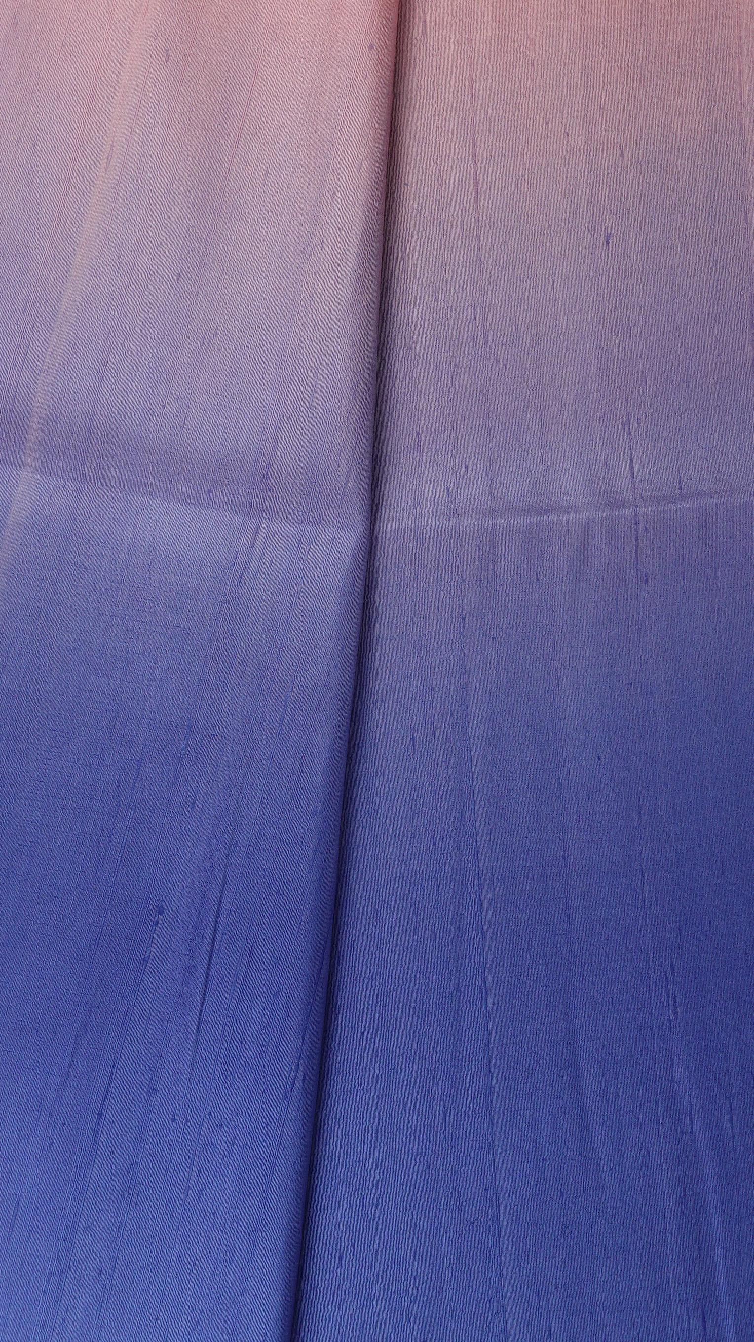 ผ้าไหมย้อมสไลด์สี ไหมบ้านทอมือ 2ตะกอ สีชมพูโอรส-สีม่วง เลือกขนาด รหัส BT-TT-022468515