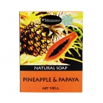 พร้อมส่ง Nongnaka Fruity Pineapple & Papaya Natural Soap 100g สบู่ AHA สารสกัดจากมะละกอและสับปะรด