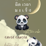 น อ น น้ อ ย น อ น ผิ ด เวลา มะเร็ง มาเร็ว