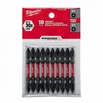 Milwaukee 48-32-436xD Double Ended ดอกไขควง PH1 2 3 ยาว 65 110 มม บรรจุ 10 ดอก/แผง
