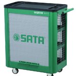 SATA 95111 ตู้เครื่องมือช่าง 3 ชั้น รุ่นฝาเลื่อนหน้าตะแกรงข้าง ตู้เปล่า ซาต้า (ใบ)