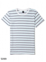 เสื้อยืดคอกลมลายทาง S099 (สีฟ้า กรมท่าเล็กธารน้ำแข็ง)