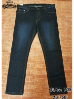 GLAM 705 กางเกงยีนส์ขายาว ขายกางเกง กางเกงคนอ้วน เสื้อผ้าคนอ้วน กางเกงขายาว กางเกงเอวใหญ่