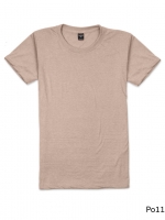 เสื้อยืดคอกลมเรียบ Po11 สีเนื้อ