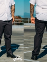 เอว 48 รุ่น ขายาวสแล็ก สีดำ