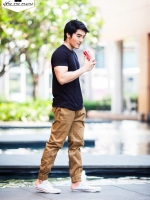 กางเกง jogger JG 602 สีกากีทอง